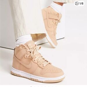 Nike Dunk High Womens Size 6 Vachetta Tan